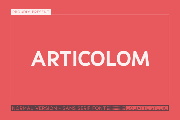 Articolom: A Bold Sans Serif Typeface for Web Design