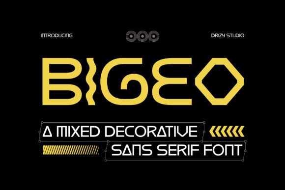 Bigeo: A Modern Geometric Mixed Font for Editorial Design