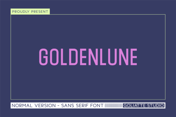 Goldenlune: A Bold Sans Serif for Modern Branding
