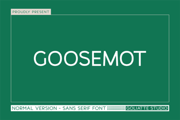 Goosemot: A Bold Sans Serif Font for Business
