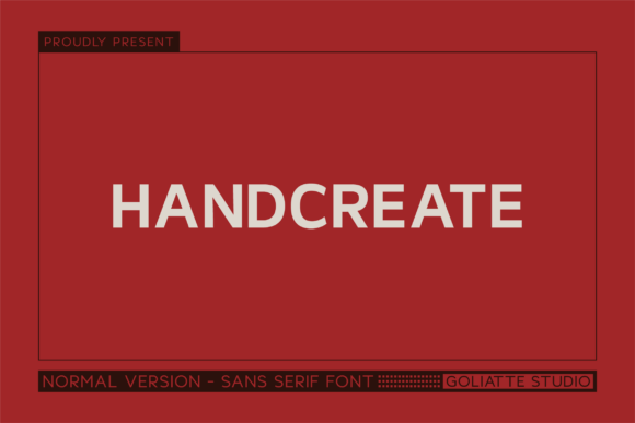 Handcreate: A Modern Sans Serif Typeface for Web Design