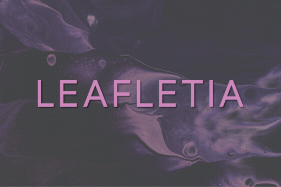 Leafletia: A Modern Sans Serif Typeface for Web Design