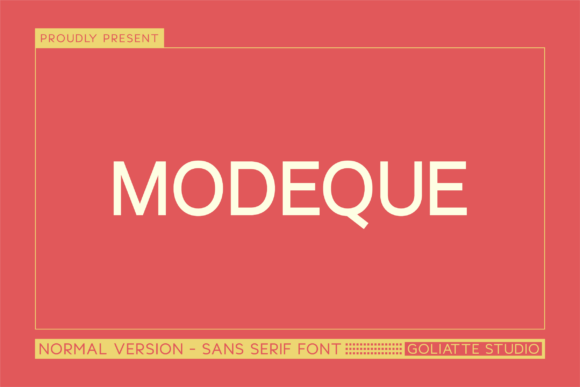 Modeque: A Modern Sans Serif Typeface for Editors