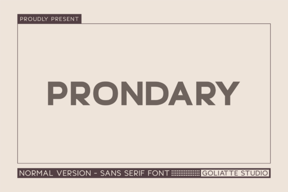 Prondary: A Bold Sans Serif Typeface for Modern Web Design