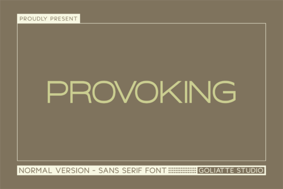 Provoking: A Bold Sans Serif Typeface Review