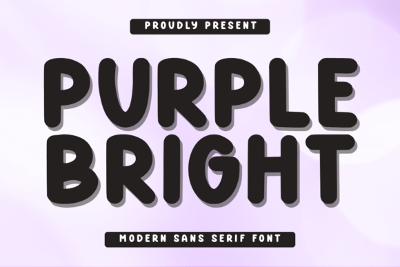 Purple Bright: A Bold Sans Serif Font for Crafters