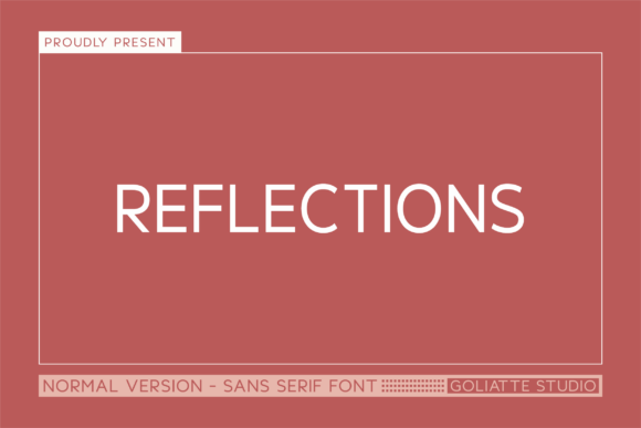 Reflections: A Bold Sans Serif Typeface for Modern Branding