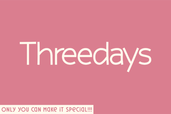 Threedays: A Unique Sans Serif Font for Branding