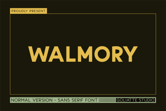 Walmory: A Bold Sans Serif Typeface for Modern Branding