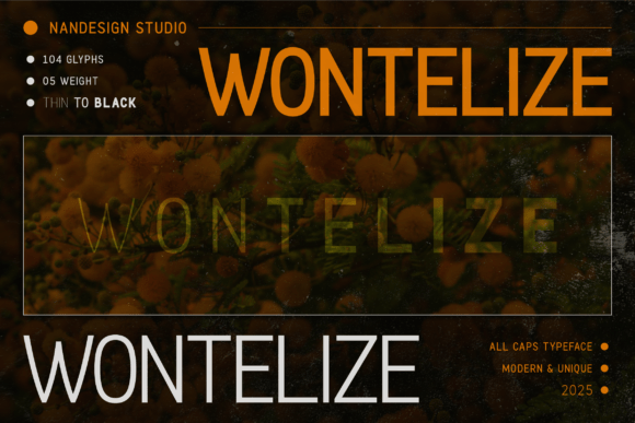 Wontelize: A Bold Sans Serif Font for Crafters